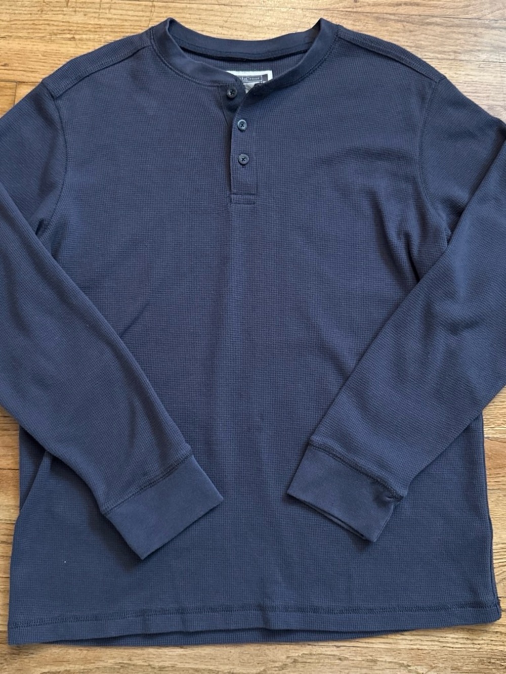 Northcrest Men's Long Sleeve Henley Tee - Navy